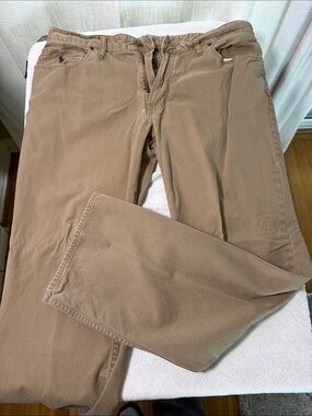 Polo Men's Khaki Cotton Pants - Classic Straight Fit